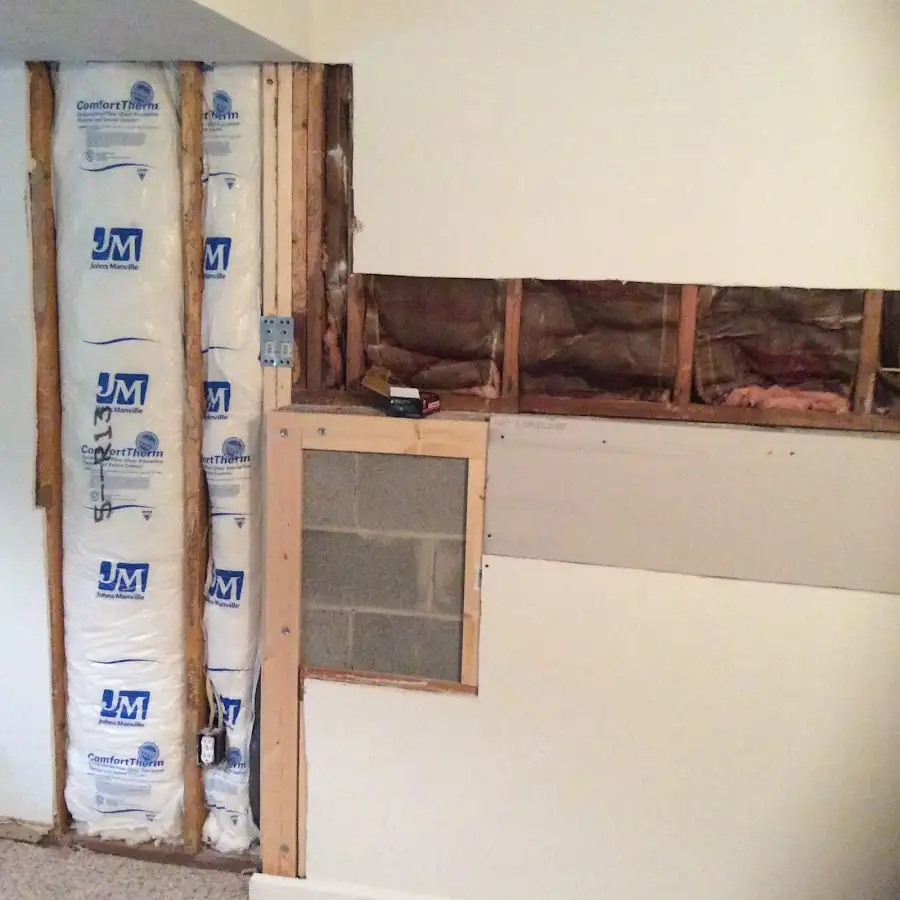 Wall insulation replacement during Contents Cleaning & Restoration in Spring Lake